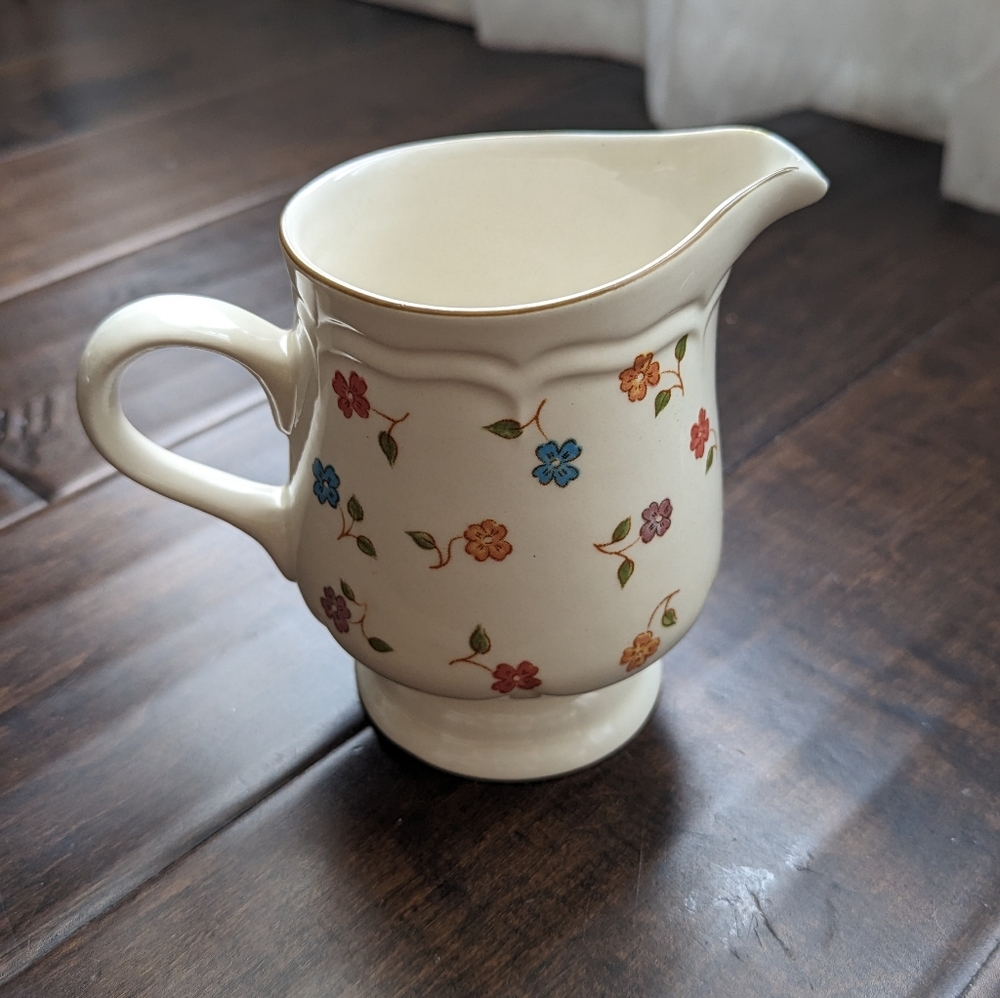 Vintage Sangostone Avignon Floral Creamer